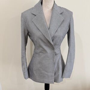 H&M Black and White Checkered Blazer